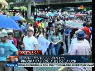 Costa Rica: estudiantes protestan contra recortes en educación