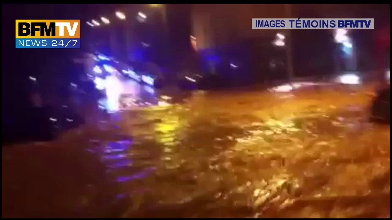 Témoins BFMTV : Torrents dans les rues de Montpellier Nord