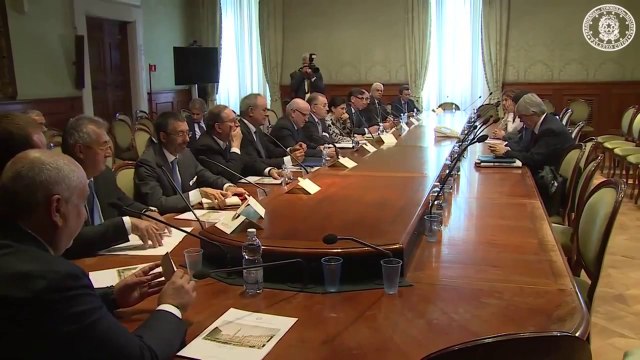 Roma - Incontro del Governo con Confindustria, Rete Impresa Italia e Alleanza coop (07.10.14)
