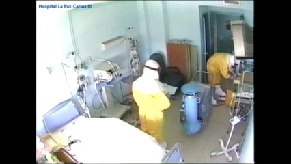 La chambre d'hôpital de Madrid d'où est parti le virus Ebola
