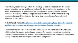 Global Domestic Heating Appliance Market to 2018 - Market Size, Top 10 Countries, Trends, and Forecasts