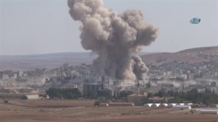 Koalisyon Uçakları Kobani Merkezini Vurdu