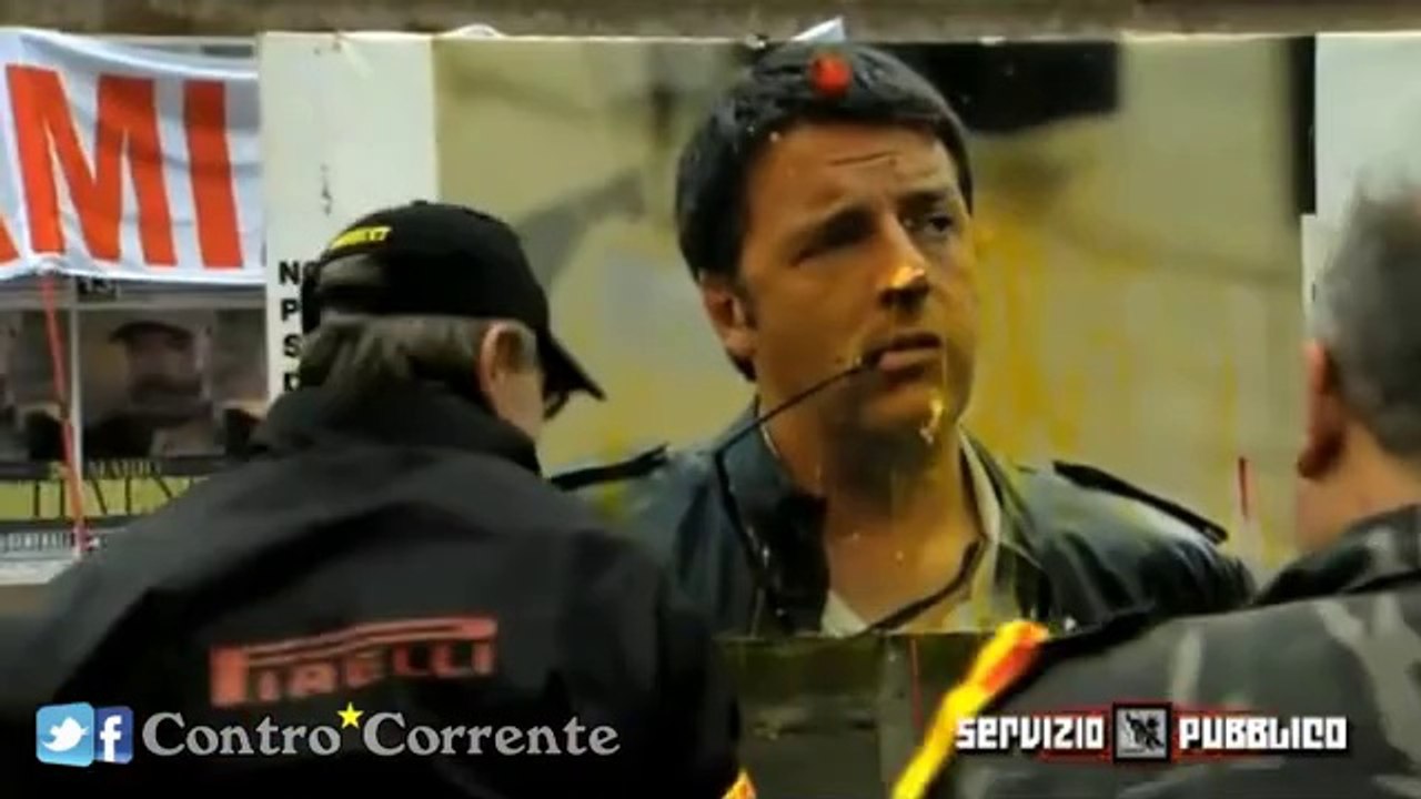 Vertice UE, uova contro la foto di Renzi