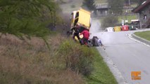 So violent Rally crash : luckiest fans ever almost killed by the car!