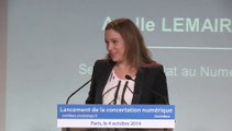 Lancement de la concertation numérique - Axelle Lemaire