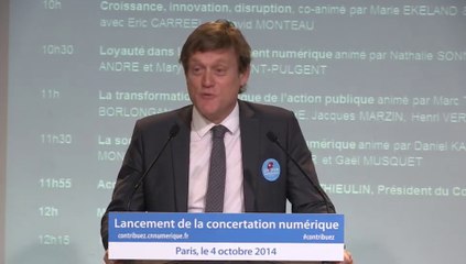 Lancement de la concertation - CNnum - Intro Benoît Thieulin