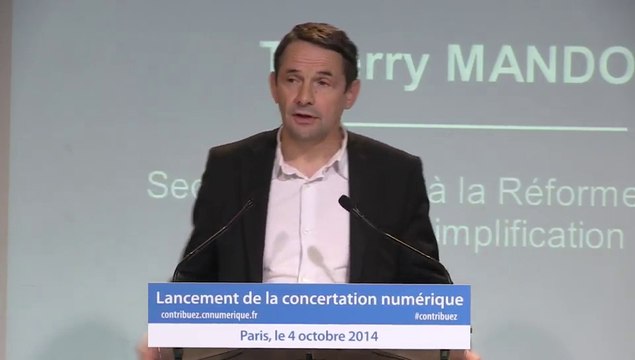 Thierry Mandon - Lancement de la concertation nationale sur le numérique