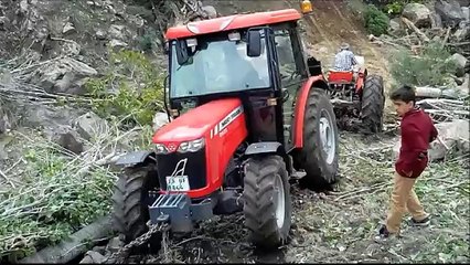 1973 Model ve 2012 Model Massey Ferguson Traktörlerin Tomruk mücadelesi