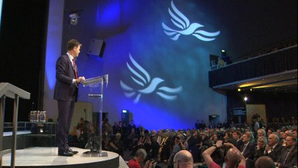 Nick Clegg addresses Liberal Democrats