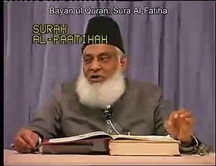 surah fatiha by dr israr