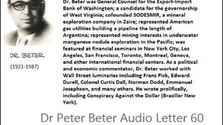 Dr Peter Beter Audio Letter 60 - November 30, 1980 - The Great Election Surprise of 1980; The Planned Collapse of America's Banking System; The New Age of Warfare by Stealth