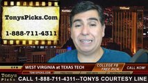 West Virginia Mountaineers vs. Texas Tech Red Raiders Pick Prediction NCAA College Football Odds Preview 10-11-2014