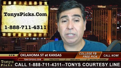 Download Video: Kansas Jayhawks vs. Oklahoma St Cowboys Free Pick Prediction NCAA College Football Odds Preview 10-11-2014