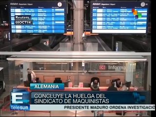 Concluye en Alemania la huelga del sindicato de maquinistas