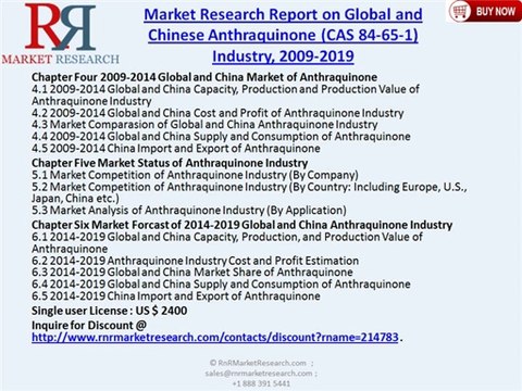 Global and Chinese Anthraquinone Industry (CAS 84-65-1) 2019