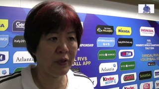 Lang Ping, China Coach after 3-0 defeat against Brazil in FIVB 2014 Women's World Championship
