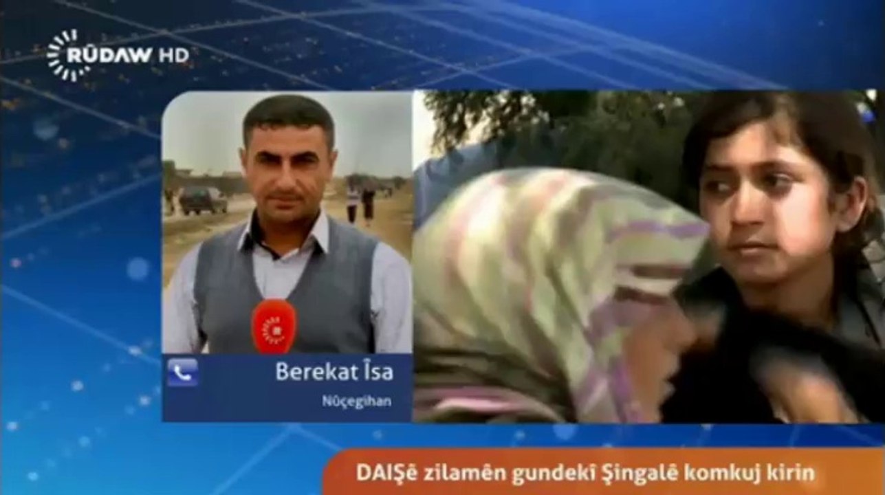 80 Êzidiyên me li Şengalê hatin kuştin, mixabin. 15ê 08a 2014an Agahî