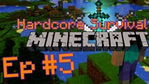 Minecraft Hardcore Survival EP 5 - Exploring things, and not dying :D