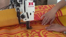 Walking foot zigzag stitching for sewing mats and carpets