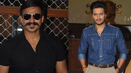 Ritesh Deshmukh And Vivek Oberoi On The Sets Of Bank Chor