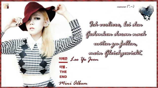 Lee Ye Joon - I Can’t k-pop [german sub] Mini Album - 이별. The End