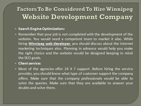 Factors to be considered to hire Winnipeg website development company