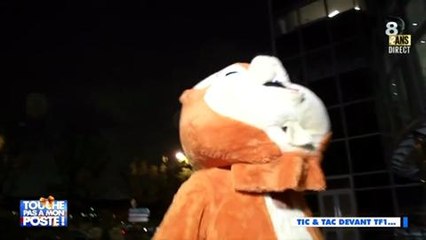 Gérard Louvin et Julien Courbet dansent déguisés en Tic et Tac devant TF1