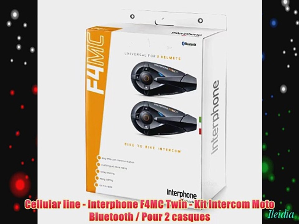 Cellular line - Interphone F4MC Twin - Kit Intercom Moto Bluetooth / Pour 2 casques