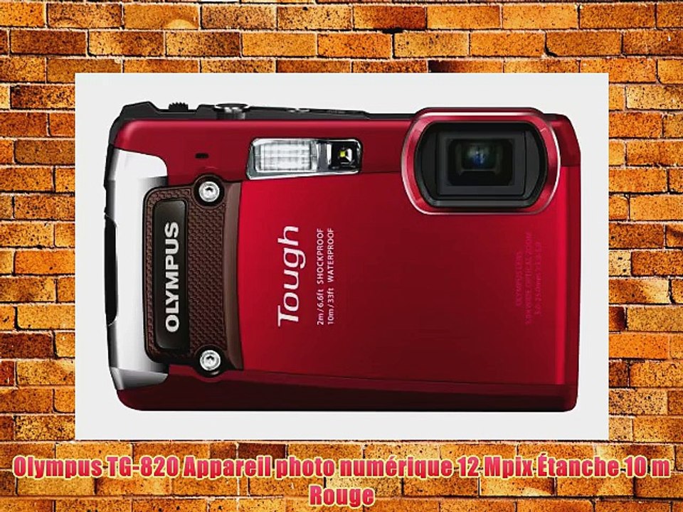Olympus TG-820 Appareil photo num?rique 12 Mpix ?tanche 10 m Rouge