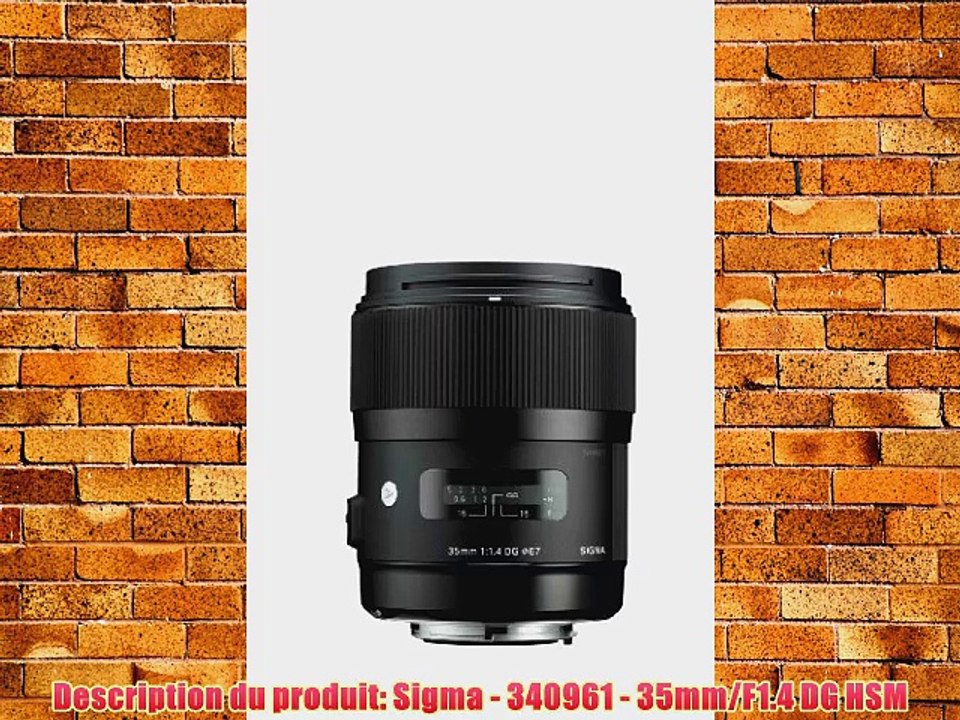 Sigma Objectif 35 mm F14 DG HSM ART - Monture Pentax