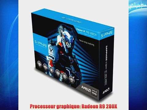 Sapphire VAPOR-X R9 280X Carte Graphique 3G GDDR5 PCI-E DVI-I/DVI-D/HDMI/DP TRI-X OC con BOOST
