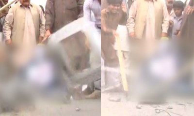 People break their television sets after defeat from West Indies