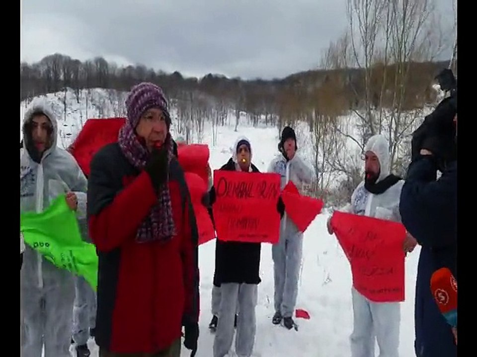 Zekeriyaköy de Siyah Kalemin orman talanına dur demek için eylemdeydik