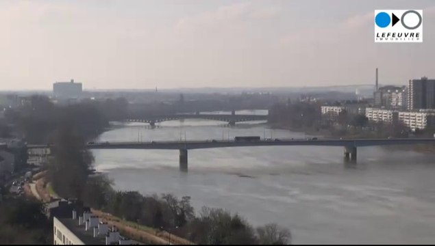 Saint-Sébastien-sur-Loire (44) - Vente appartement T3 au 12ème étage avec ascenseur, vue imprenable sur l'Ile de Nantes et la Loire !