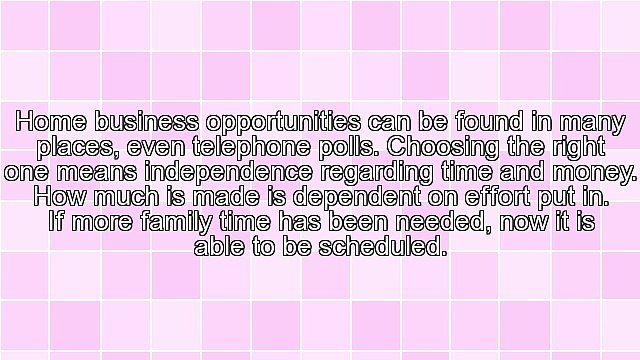 Becoming Self Employed Using Home Business Opportunities