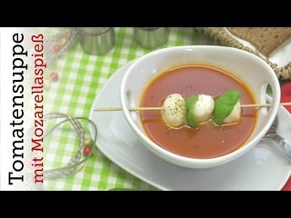 Rezept - Tomatensuppe mit Mozarellaspießen (Red Kitchen - Folge 293)