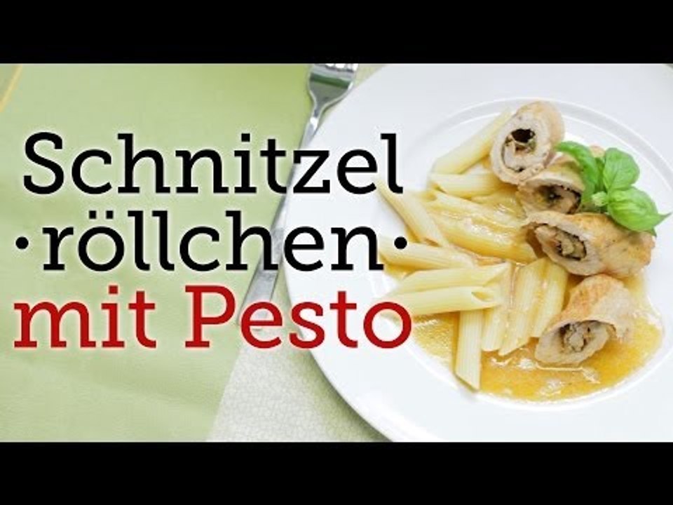 Rezept - Schnitzelröllchen mit Mozzarella-Pesto-Füllung (Red Kitchen - Folge 247)