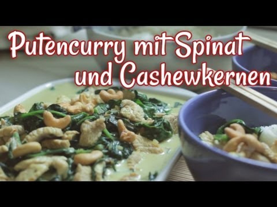 Rezept - Putencurry mit Spinat und Cashewkernen (Red Kitchen - Folge 232)