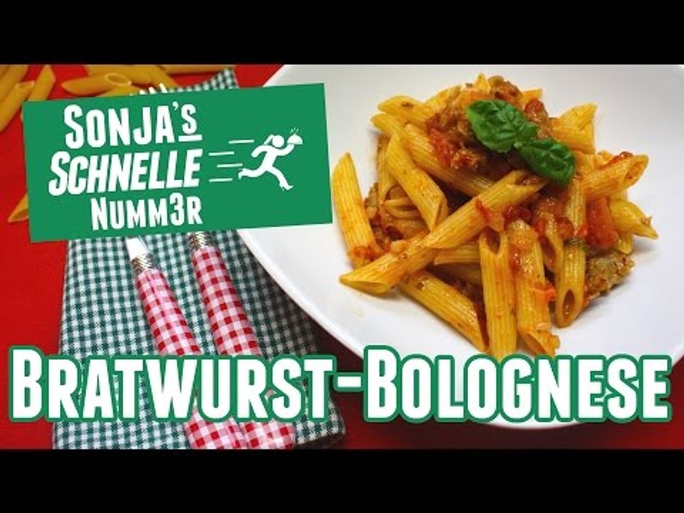 Pasta mit Bratwurstbolo - Rezept (Sonja's Schnelle Nummer #18)