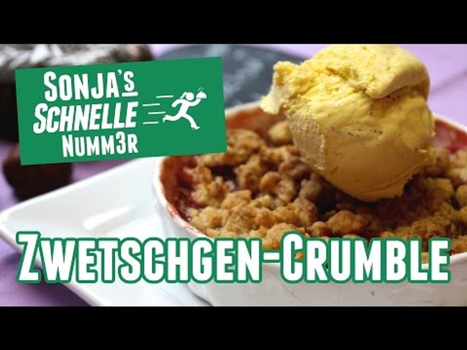Zwetschgen-Crumble - Rezept (Sonja's Schnelle Nummer #6)