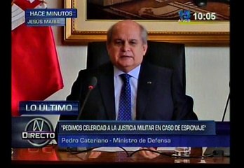 Espionaje en La Marina: Pedro Cateriano dijo que hay un tercer implicado