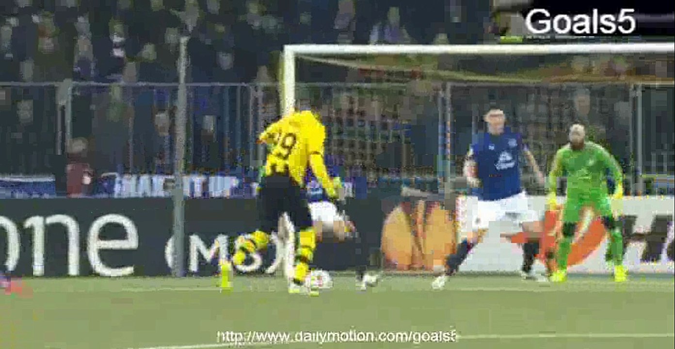 Guillaume Hoarau Goal Young Boys 1 - 0 Everton Europa League 19-2-2015