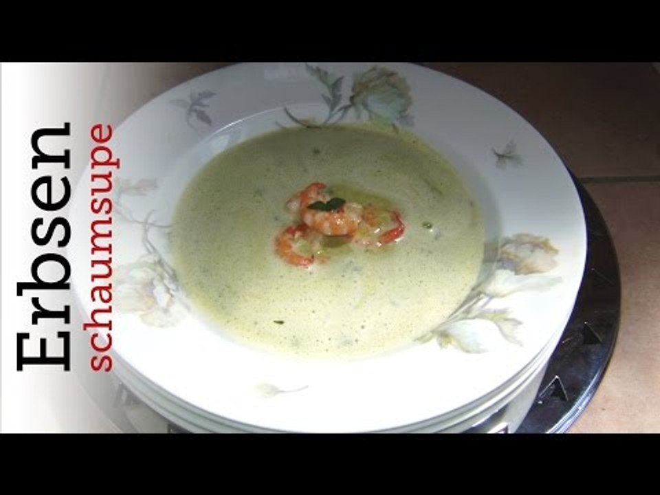 Rezept - Erbsenschaumsuppe mit Garnelen (Red Kitchen - Folge 132)