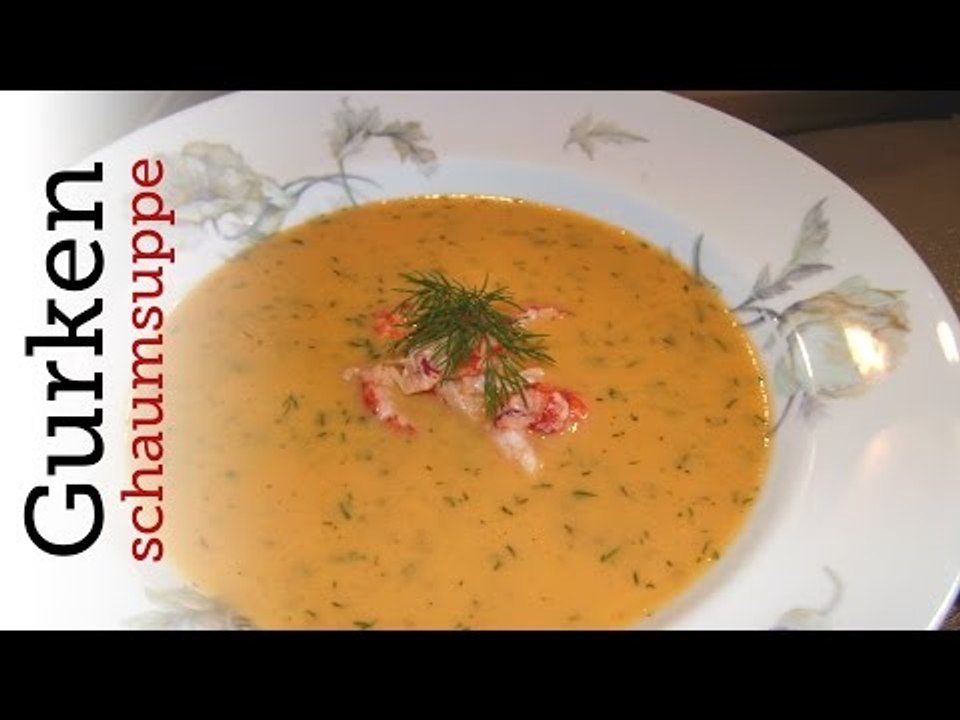 Rezept - Gurkenschaumsuppe mit Krebsschwänzen (Red Kitchen - Folge 17)