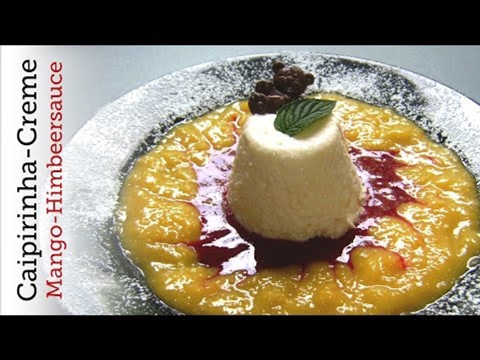 Rezept - Caipirinha-Creme mit Mango- und Himbeersauce (Red Kitchen - Folge 16)