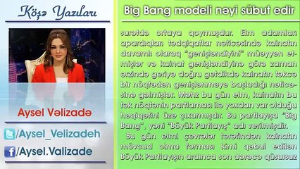 Aysel Vəlizadə - Big Bang modeli nəyi sübut edir
