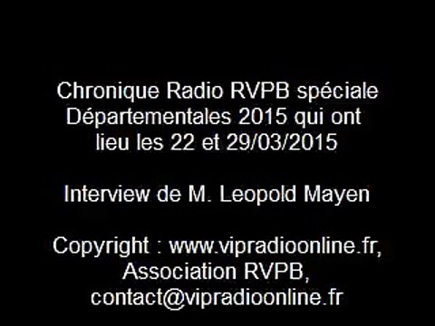 Leopold Mayen, Départementales 2015 Canton Cagnes 2