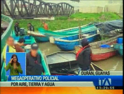 Policía desarticula banda dedicada al asalto de camaroneras en el Golfo de Guayaquil
