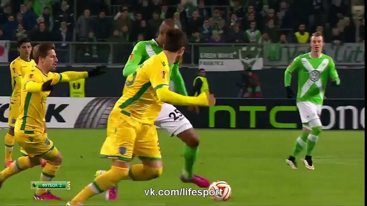 VfL Wolfsburg 2 - 0 Sporting Lisbon All Goals and Full Highlights 19/02/2015 - Europa League
