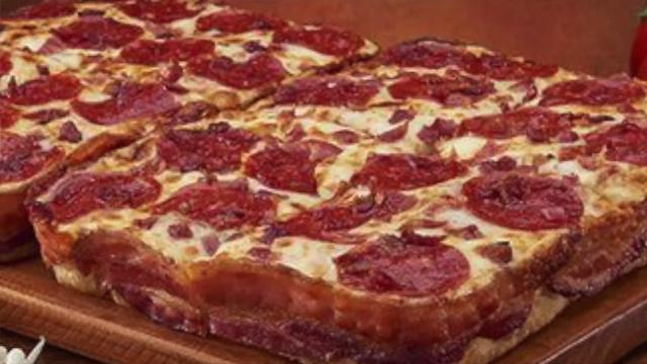 Little Caesars Unveils BaconWrapped Pizza Crust video Dailymotion